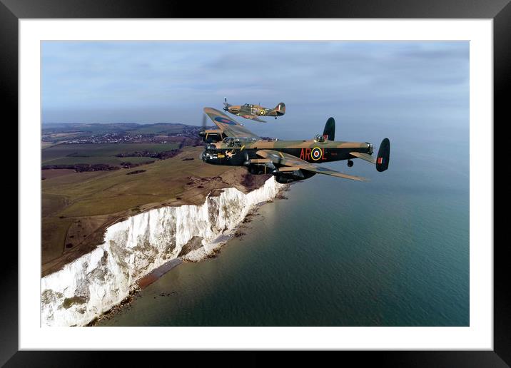 Lancaster and Hurricane Framed Mounted Print by J Biggadike