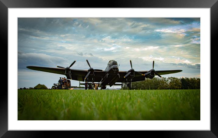 Lancaster Bomber - Crew In Framed Mounted Print by J Biggadike