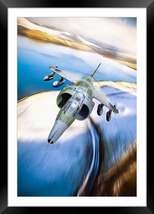 Harrier GR3 Framed Mounted Print by J Biggadike