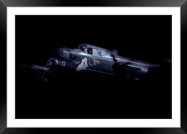 Just Jane - Avro Lancaster Framed Mounted Print by J Biggadike