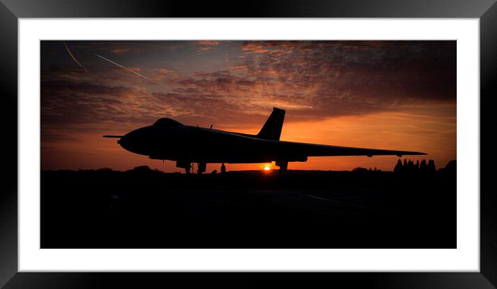 Vulcan Bomber Sunset Framed Mounted Print by J Biggadike