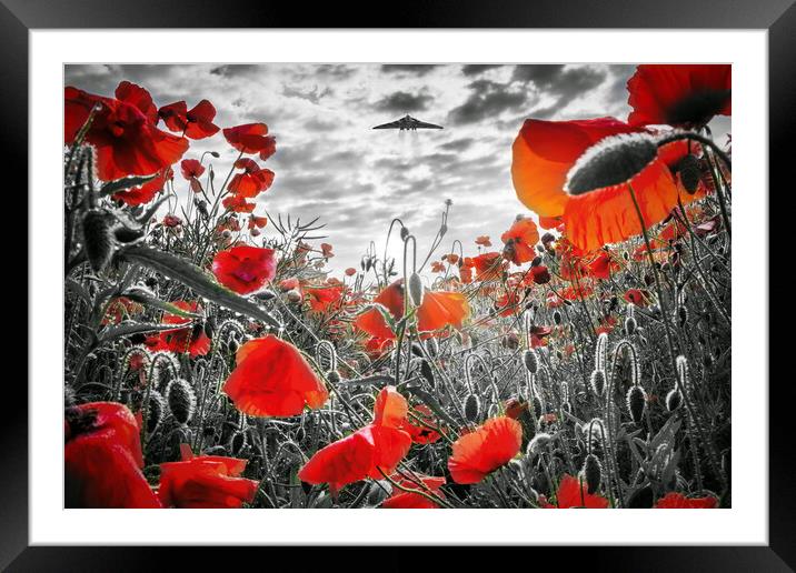 Vulcan Poppy Pass - Selective Framed Mounted Print by J Biggadike