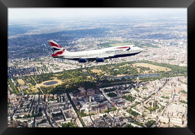 British Airways Boeing 747 Framed Print by J Biggadike