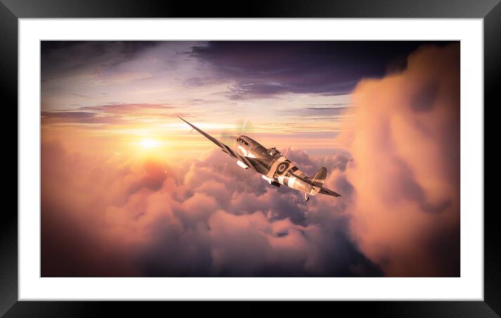 Spitfire - Best Seat In The House Framed Mounted Print by J Biggadike