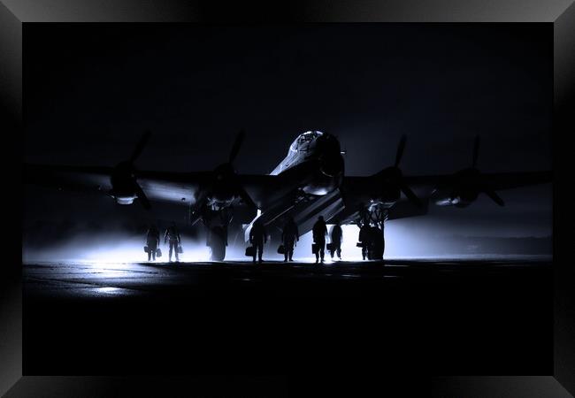 Lancaster Bomber Crew Framed Print by J Biggadike