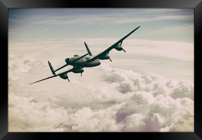 Lancaster Bomber - On a Wing Framed Print by J Biggadike