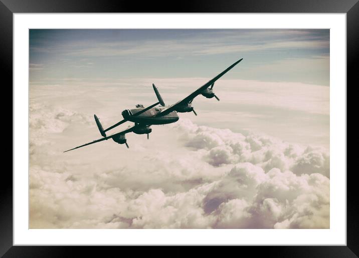 Lancaster Bomber - On a Wing Framed Mounted Print by J Biggadike