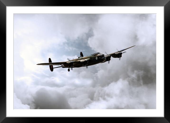 Avro Lancaster Bomber Framed Mounted Print by J Biggadike