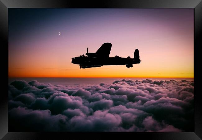 Lancaster Silhouette Framed Print by J Biggadike