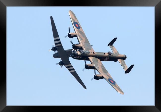 Lancaster and Dakota Trenchard Break Framed Print by J Biggadike