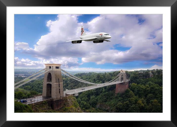 Concorde Final Flight Framed Mounted Print by J Biggadike
