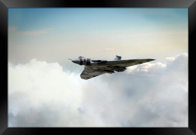 Vulcan Bomber Clouderider Framed Print by J Biggadike
