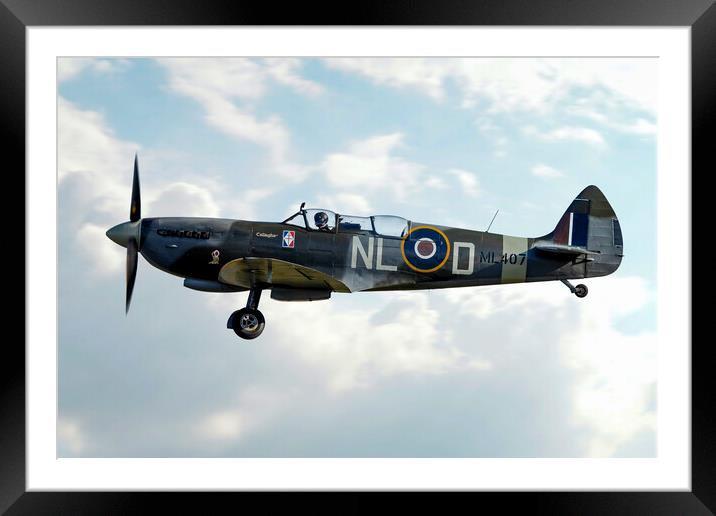 Supermarine Spitfire T.IX ML407 Framed Mounted Print by J Biggadike