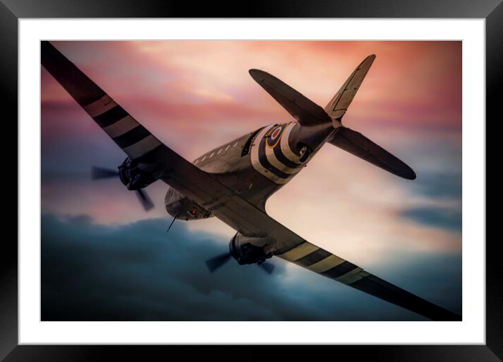 DC-3 Dakota Framed Mounted Print by J Biggadike