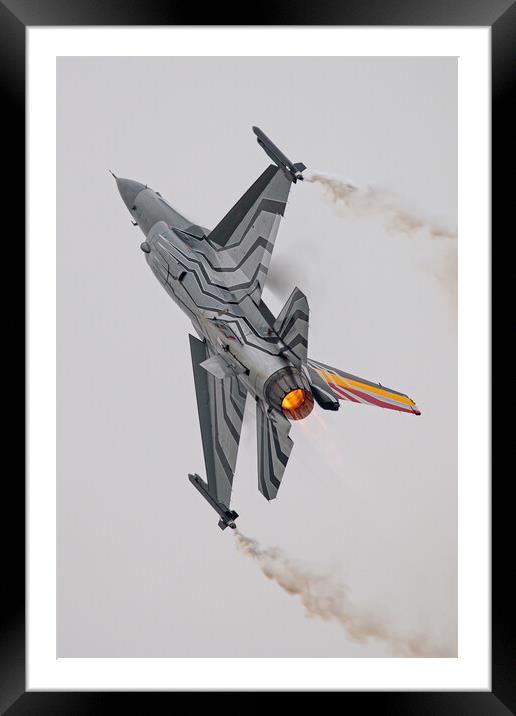 Belgian F-16 Demo Framed Mounted Print by J Biggadike