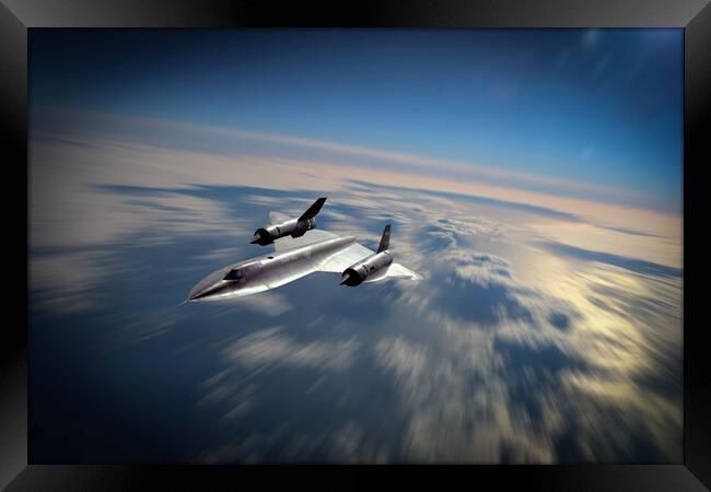 SR-71 Mach 3 Framed Print by J Biggadike