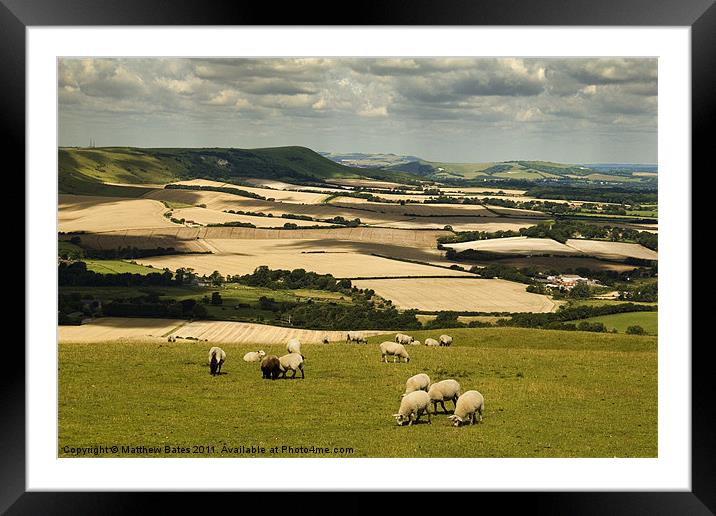 Sussex Countryside Framed Mounted Print by Matthew Bates