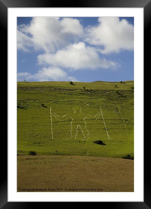 Long man of Wilmington Framed Mounted Print by Matthew Bates
