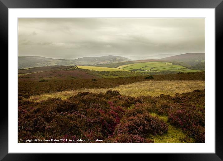 Exmoor Landscape Framed Mounted Print by Matthew Bates