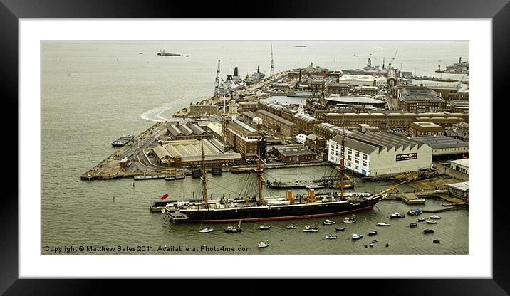 Portsmouth Historic Dockyard Framed Mounted Print by Matthew Bates