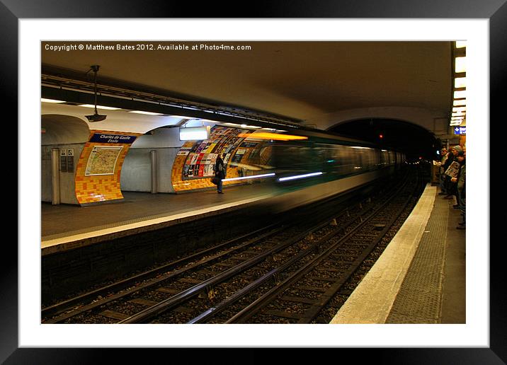 Parisian Underground Framed Mounted Print by Matthew Bates