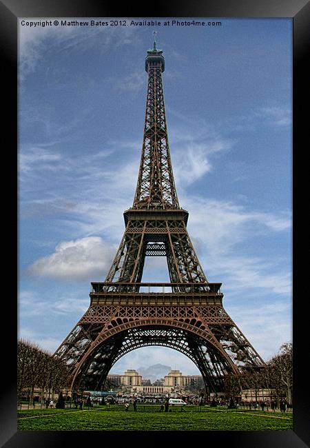 The Eiffel Tower Framed Print by Matthew Bates