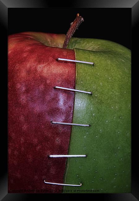 Red and Green Apple Framed Print by Matthew Bates