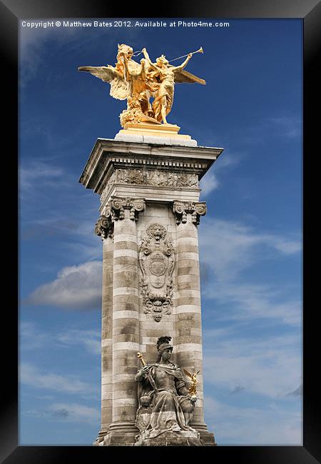 Paris Statue. Framed Print by Matthew Bates
