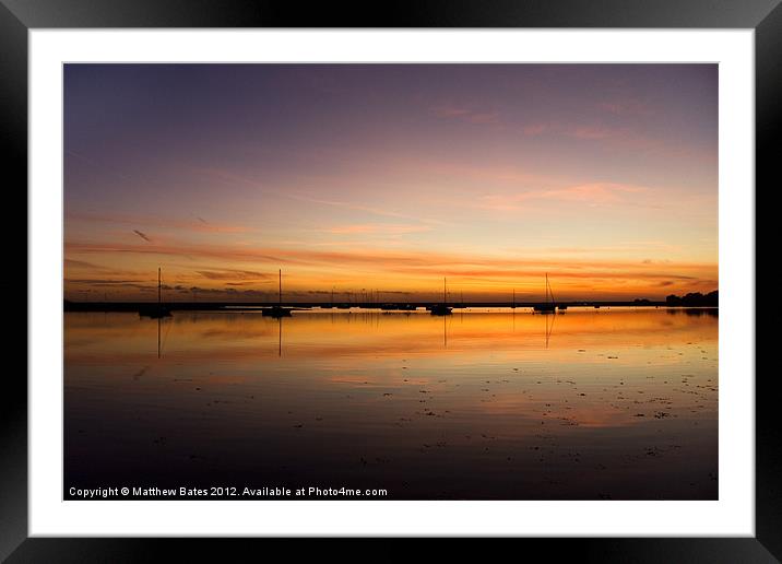 South Coast Sunset Framed Mounted Print by Matthew Bates