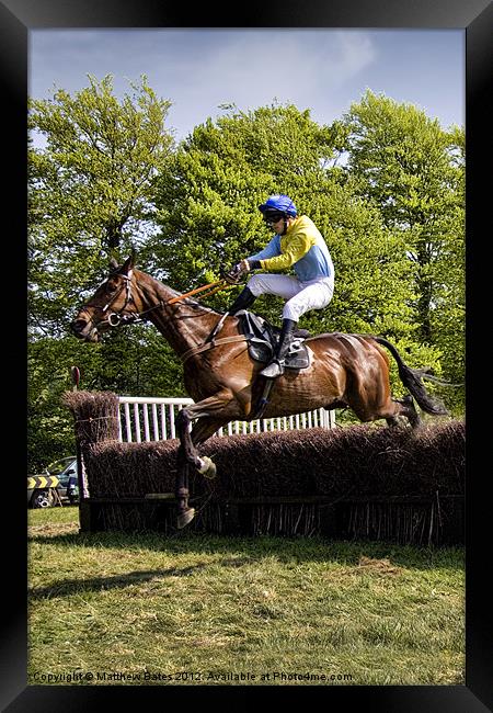Wonky Horse Jump Framed Print by Matthew Bates
