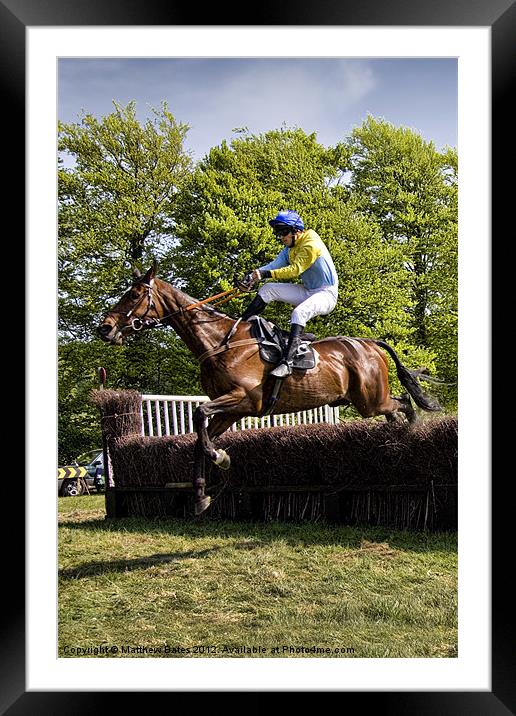 Wonky Horse Jump Framed Mounted Print by Matthew Bates