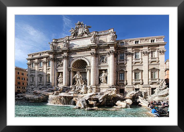Trevi Fountain. Framed Mounted Print by Matthew Bates