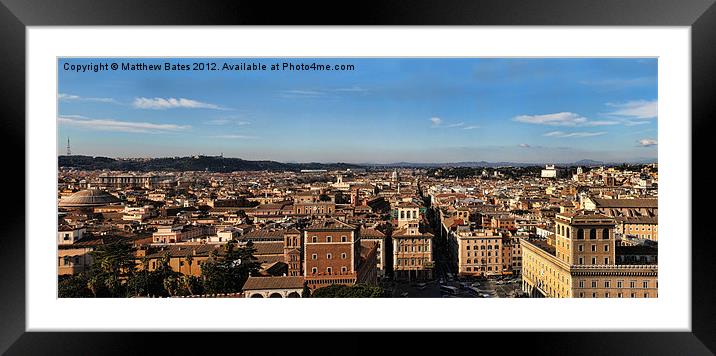 Rome Panorama Framed Mounted Print by Matthew Bates