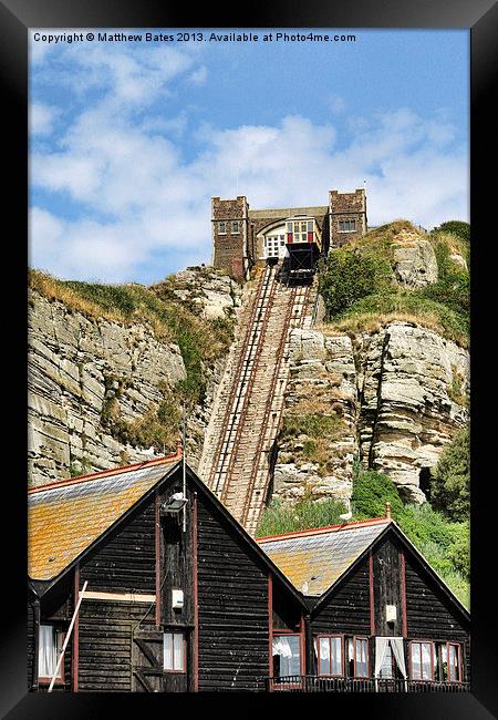 Hastings Funicular Railway Framed Print by Matthew Bates