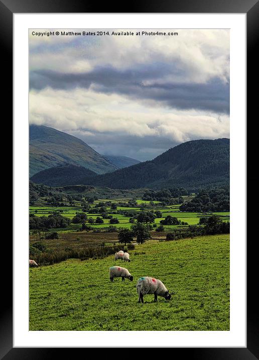 Cumbria Valley Framed Mounted Print by Matthew Bates