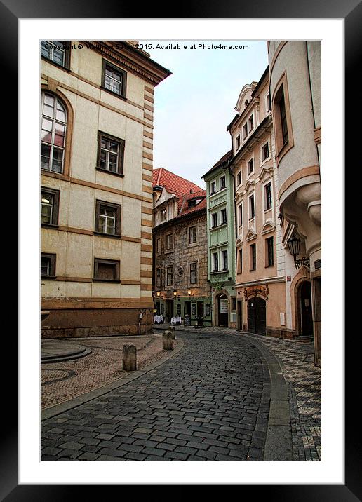  Prague city streets. Framed Mounted Print by Matthew Bates