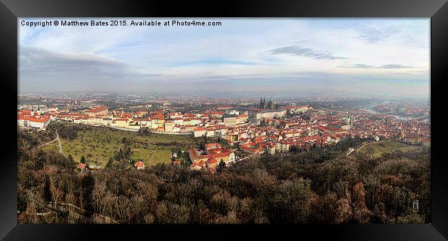  Prague Castle Panorama Framed Print by Matthew Bates
