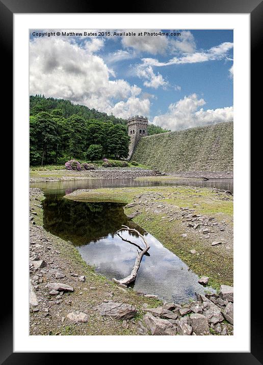 Upper Derwent Reservoir Dam Framed Mounted Print by Matthew Bates