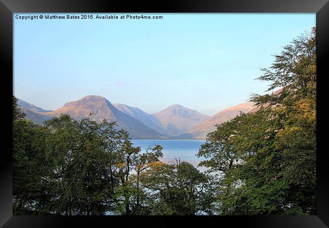 View over Wast Water Framed Print by Matthew Bates