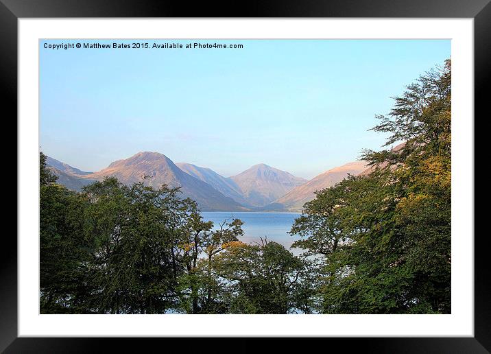 View over Wast Water Framed Mounted Print by Matthew Bates