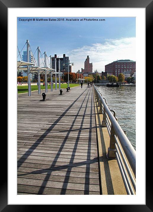 New York Pier Framed Mounted Print by Matthew Bates