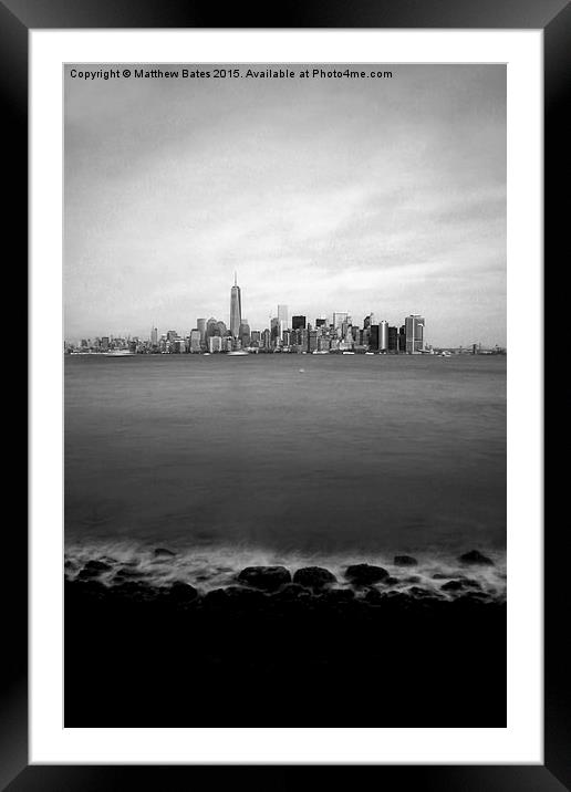 Manhattan from Liberty Island Framed Mounted Print by Matthew Bates