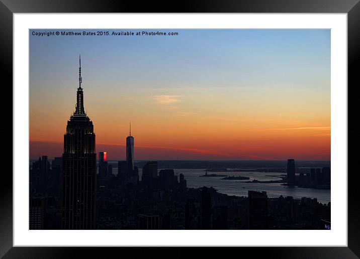  Empire State Building Framed Mounted Print by Matthew Bates