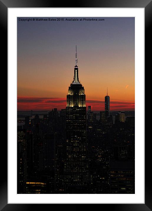 Empire State Building Framed Mounted Print by Matthew Bates
