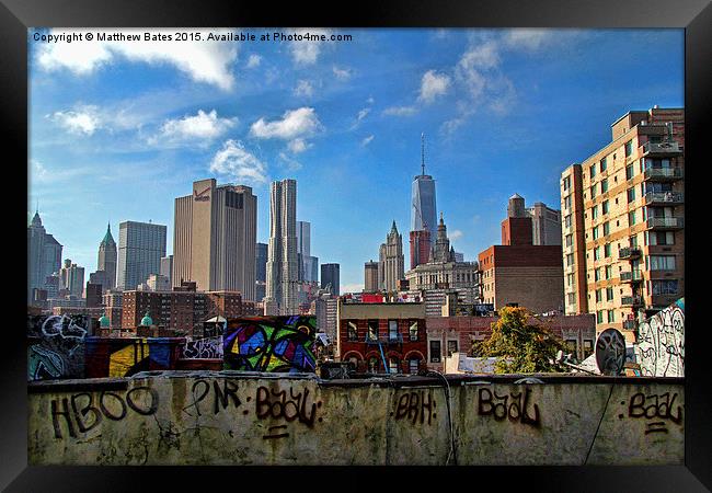 New York contrast Framed Print by Matthew Bates