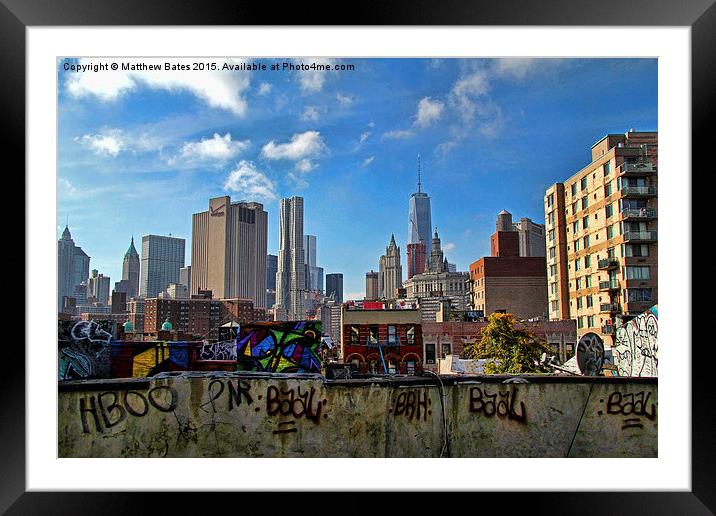 New York contrast Framed Mounted Print by Matthew Bates