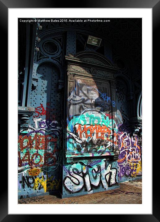 New York graffiti Framed Mounted Print by Matthew Bates