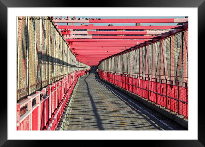 Williamsberg Bridge Framed Mounted Print by Matthew Bates