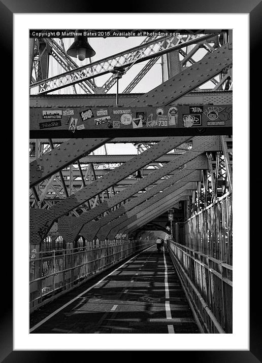Williamsberg Bridge Framed Mounted Print by Matthew Bates