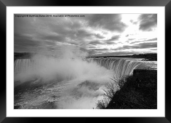 Niagara Falls spray Framed Mounted Print by Matthew Bates